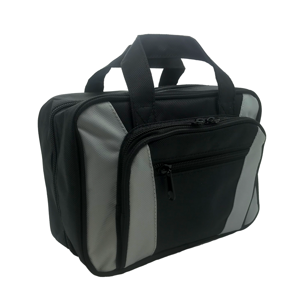 Hunter Gray and Black Scripture Tote