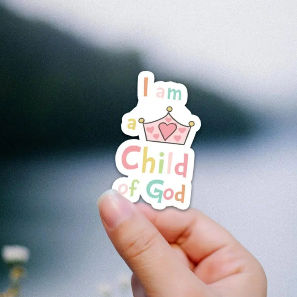 I Am a Child of God Clear Vinyl Sticker