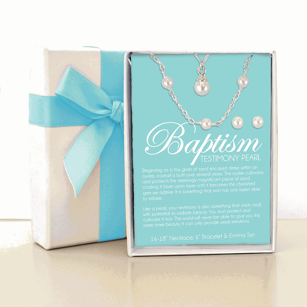 Testimony Baptism Pearl Set