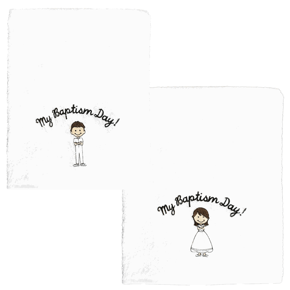 My Baptism Day Towel - Brown Hair