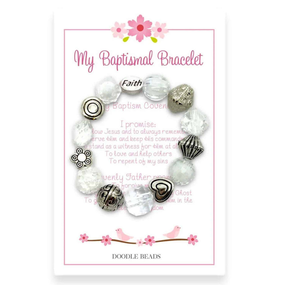 My Baptismal Faith White Bracelet