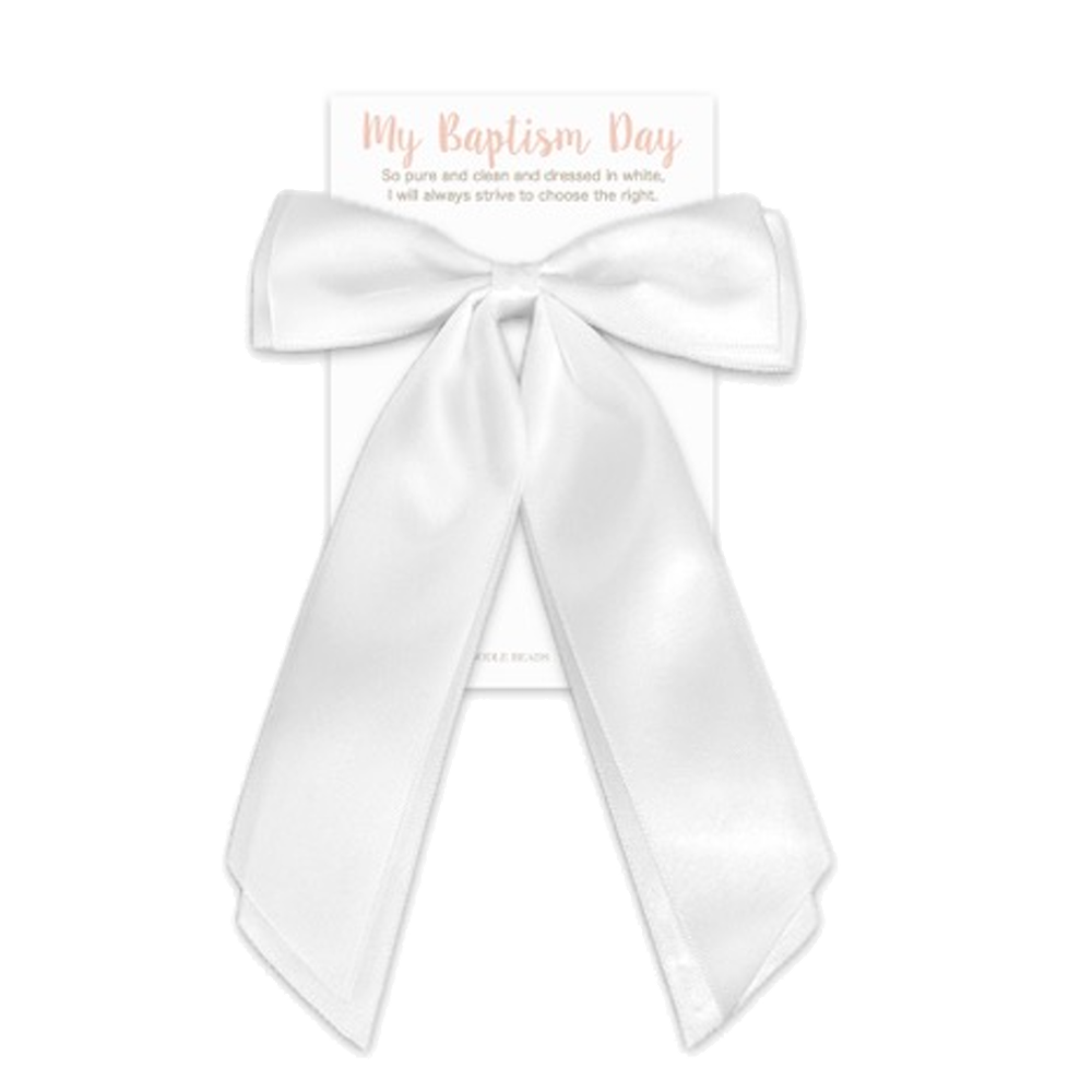 Baptism Satin Hair Bow