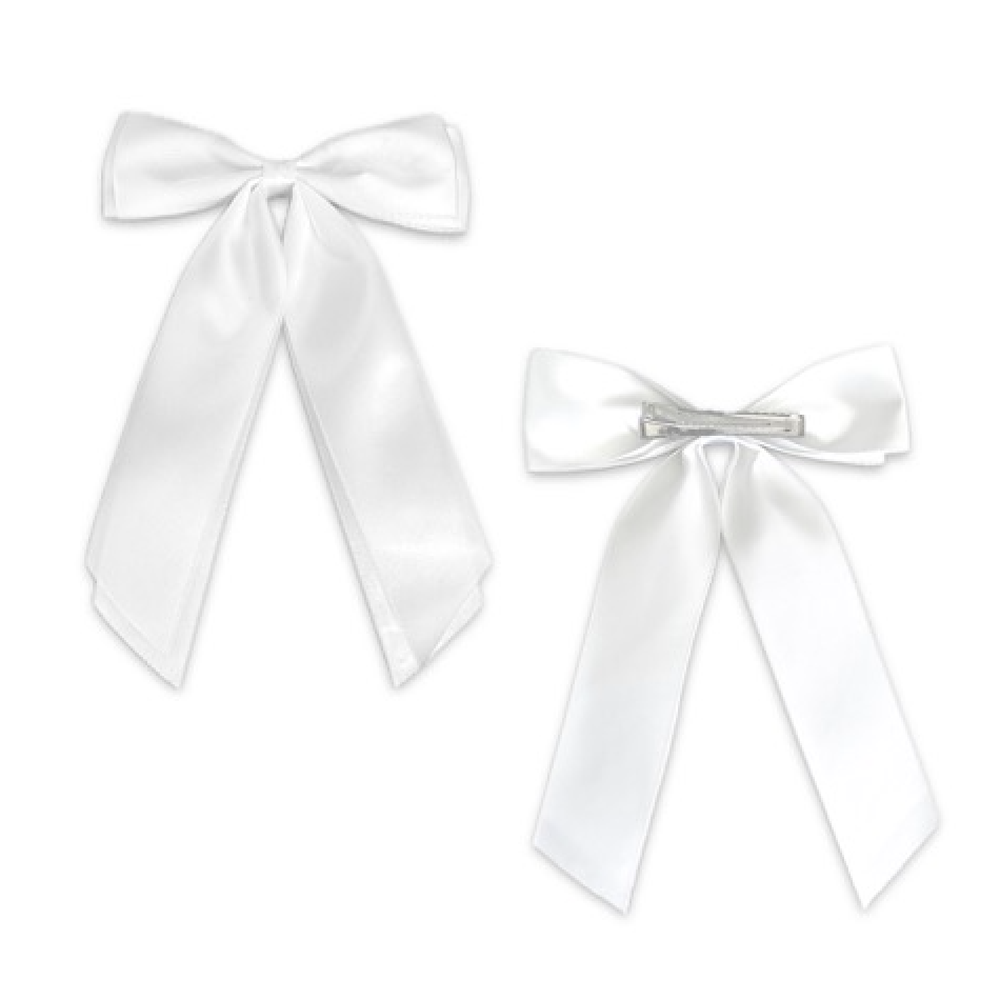 Baptism Satin Hair Bow
