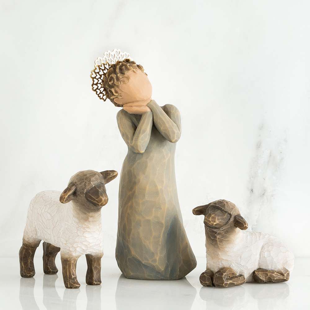 Willow Tree Little Shepherdess Resin Nativity Figurines