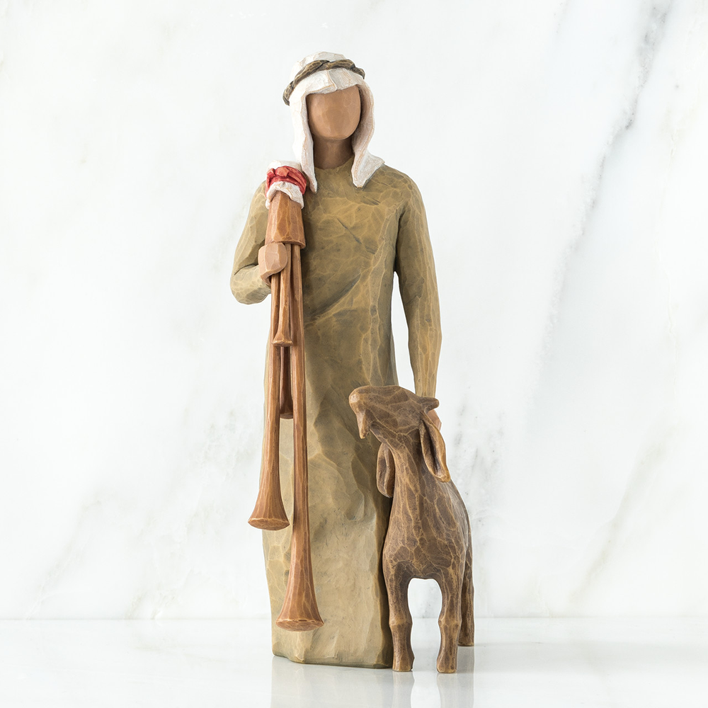Willow Tree Zampognaro Shepherd Resin Nativity Figurine