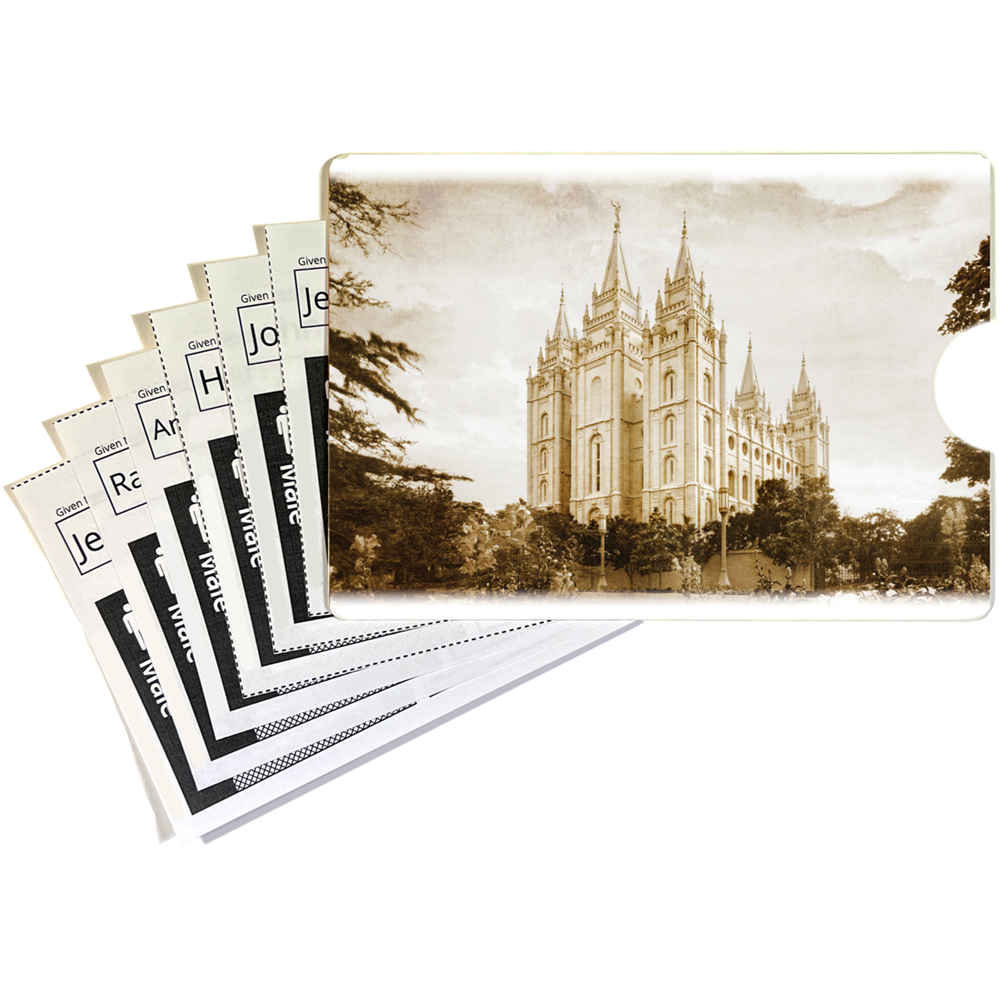 Salt Lake Temple Antiqued Photo Temple Family Name Holder