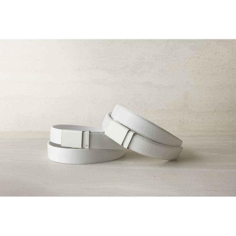 White on White Nylon 40mm Belt