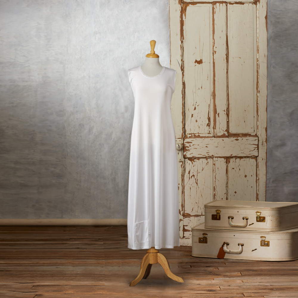 Nylon Cap Sleeve Temple Dress Slip